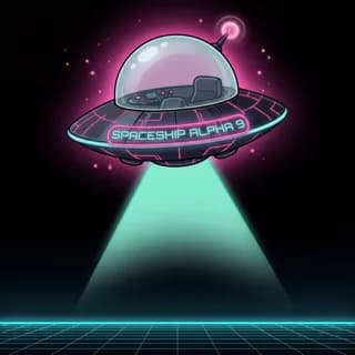 Spaceship Alpha 9 — the studio reel cover art