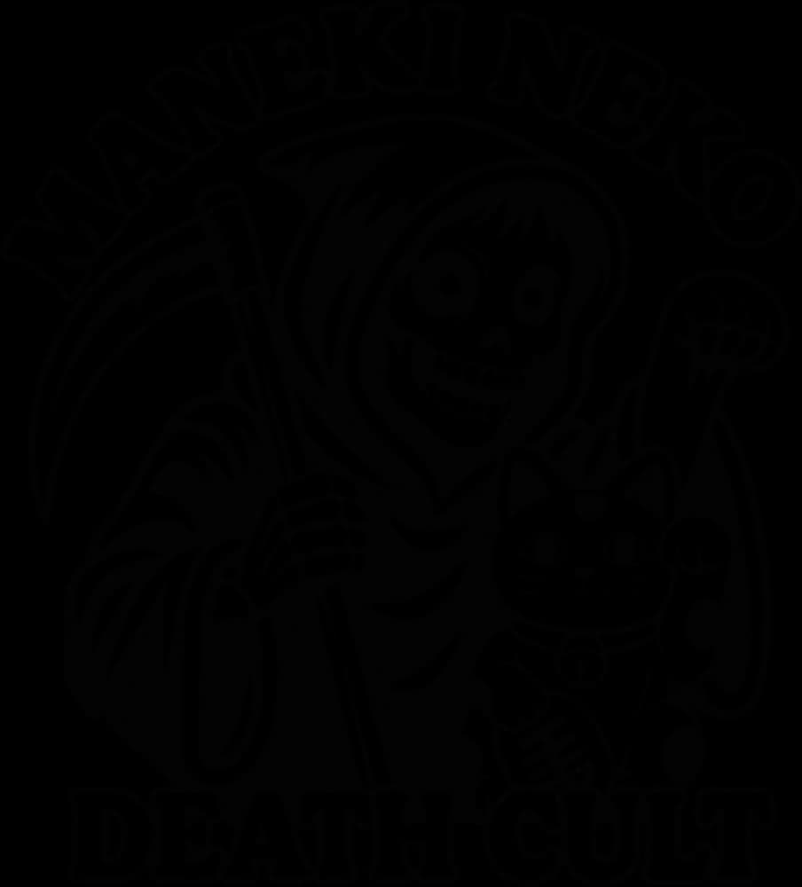 Maneki Neko Death Cult — Sticker — Bone