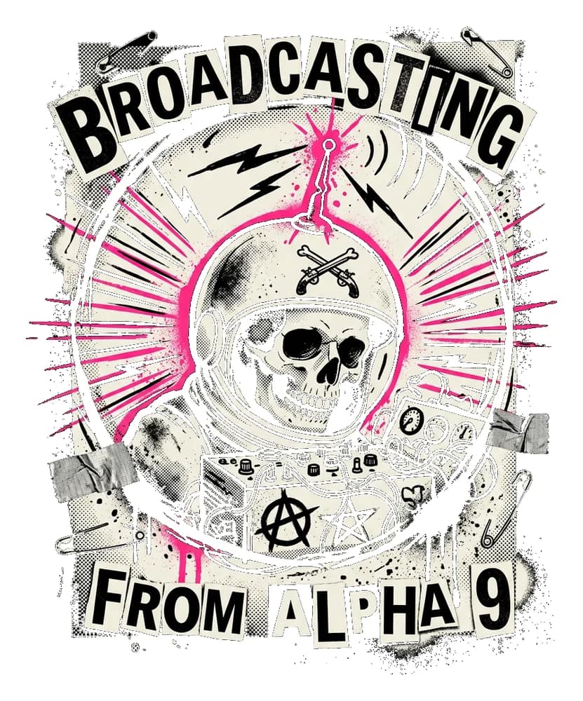 Pirate Radio — Sticker — Bone
