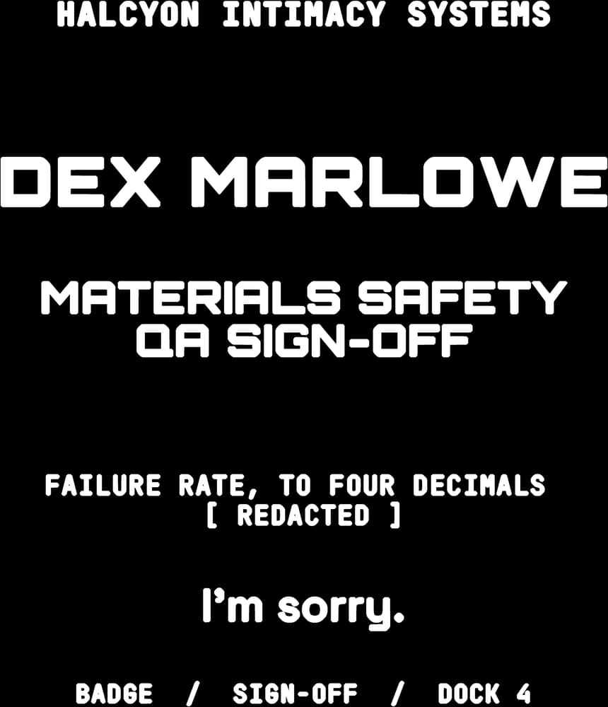 Staff Badge — Sign-Off — Sticker — Bone