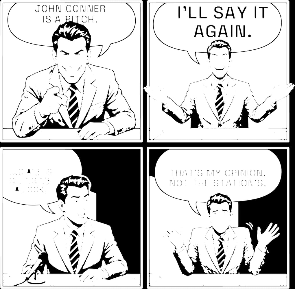 John Conner Is A Bitch — Sticker — Bone