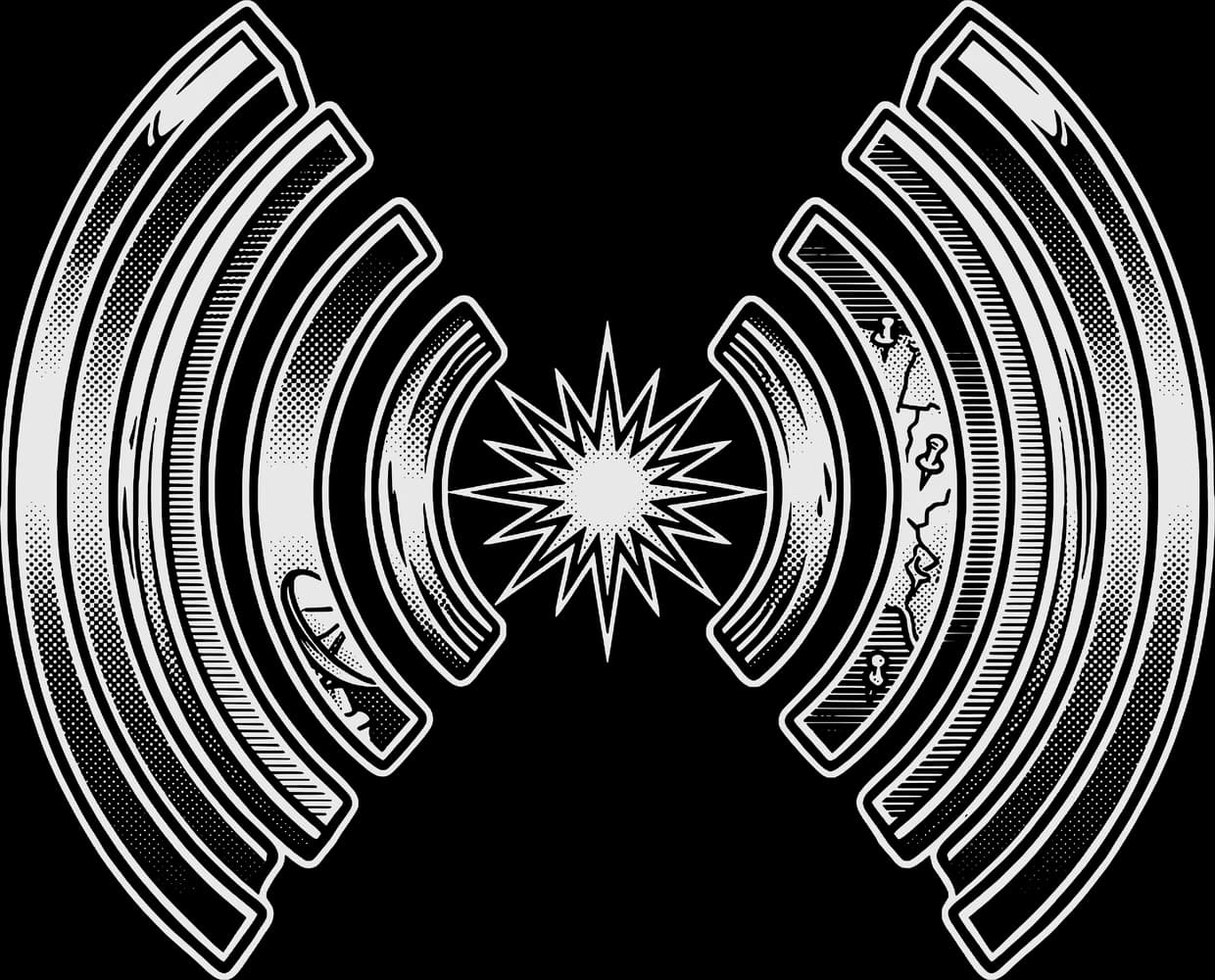 Two Arcs — Tee — Bone