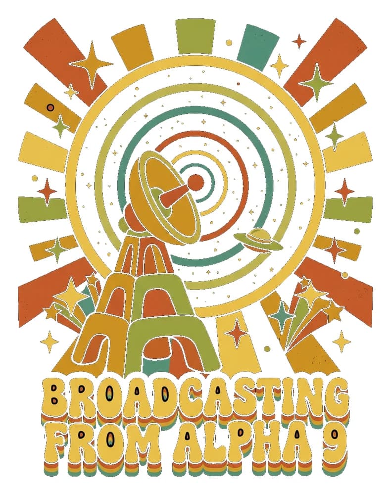 Broadcasting From Alpha 9 — Sticker — Bone