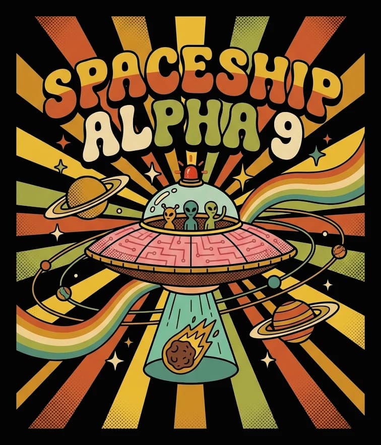 Spaceship Alpha 9 — Sleeveless — Full colour